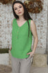 Image 6 of Button up linen shirt with no sleeves and perfect for summer Kira from Baltic Linen